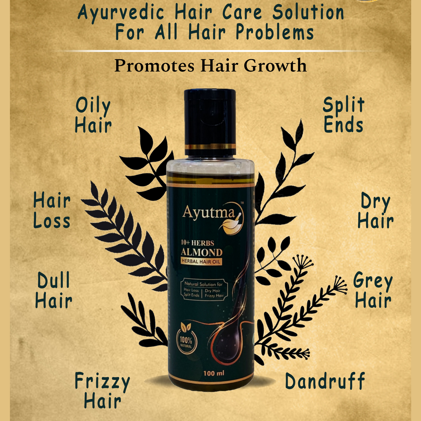 10+Herbs Almond Hair Oil (100ml)